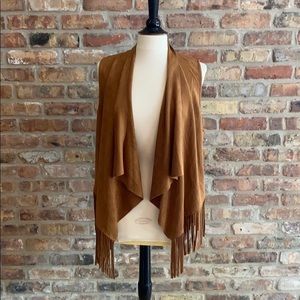 Faux Suede burnt orange vest